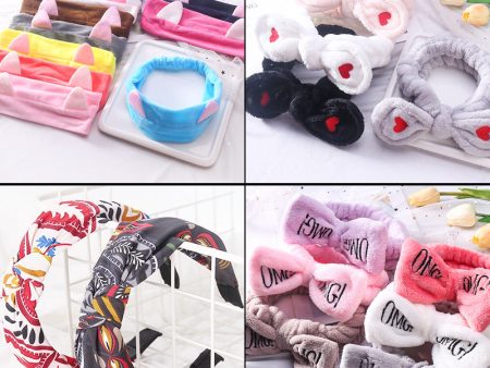 Wholesale Bow Rabbit Ears Flannel Headband For Sale