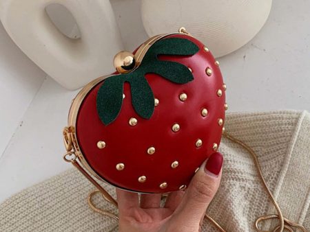 Wholesale PU Strawberry Messenger Bag Online Sale