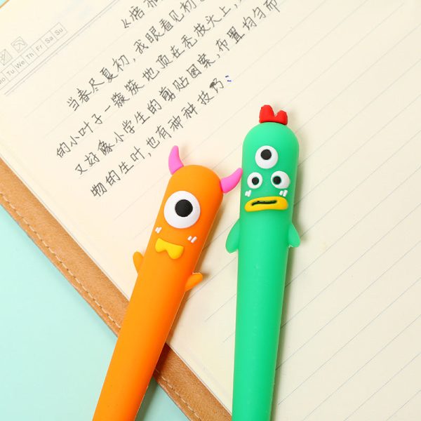 Wholesale 40pcs box ABS Cartoon Monster Silicone Soft Water Pen Discount