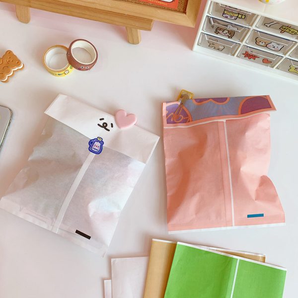 Wholesale Cute Little Bear Snacks, Self Sealing Packaging Bags, Biscuits, Candies, Sub Packaging, Self-adhesive Oil Proof Paper Bags Online now