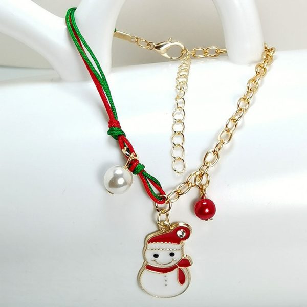 Wholesale 2PCS Christmas Elk Snowman Alloy Bracelet Online