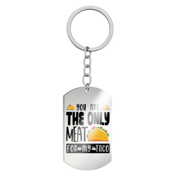 Wholesale Taco Hang Tags Stainless Steel Keychains For Cheap