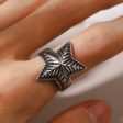 Wholesale Vintage Five-pointed Star Open Alloy Ring Online