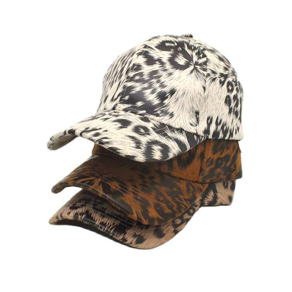 Wholesale Suede Leopard Baseball Cap Discount