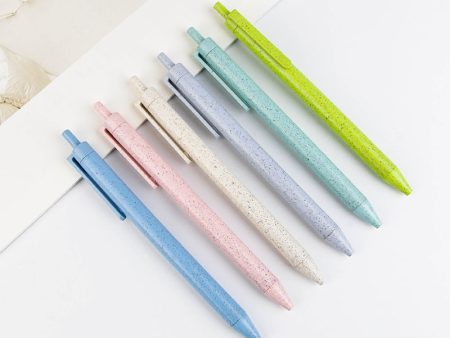 Wholesale Environmentally Friendly Degradable Wheat Straw Button Ballpoint Pen For Discount