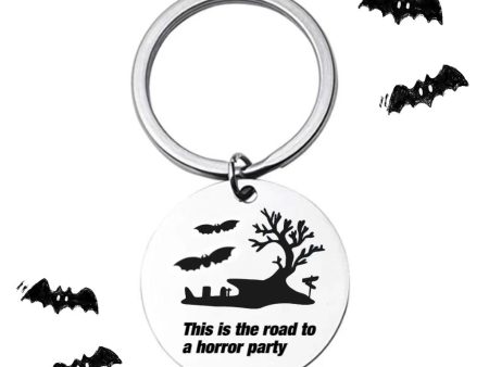 Wholesale Stainless Steel Bat Halloween Keychain Online now