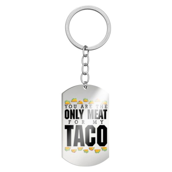 Wholesale Taco Hang Tags Stainless Steel Keychains For Cheap