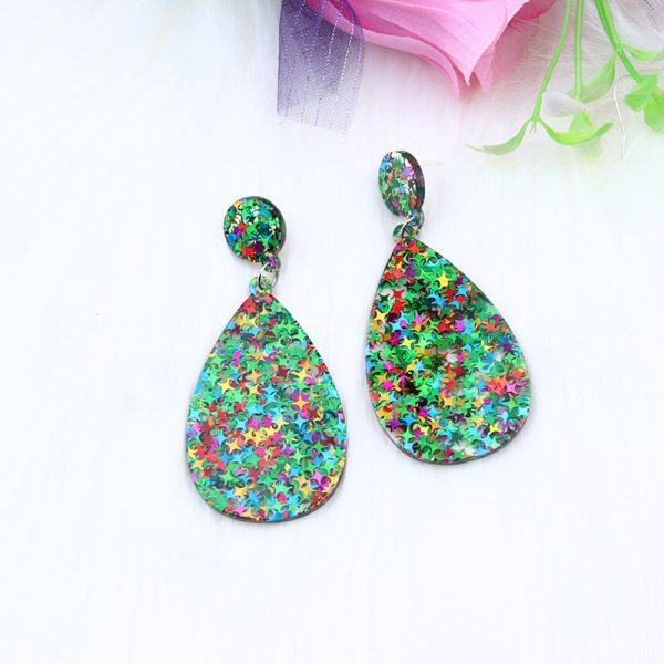 Wholesale Star Mask Carnival Acrylic Earrings Online Hot Sale