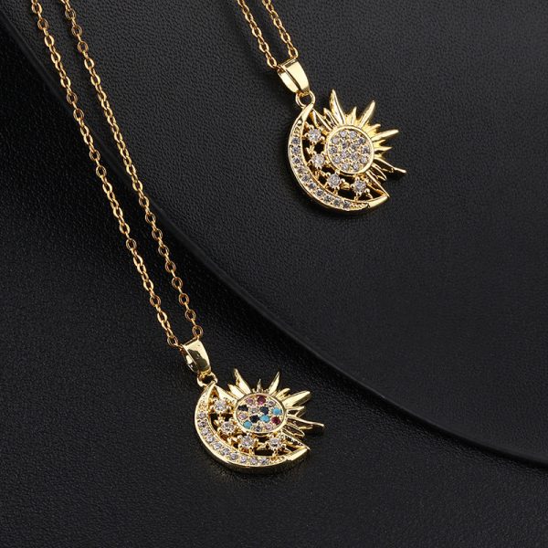 Wholesale Sun Geometry Copper Necklaces For Cheap