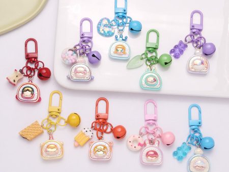 Wholesale Tong Resin Bunny Backpack Keychain Fashion