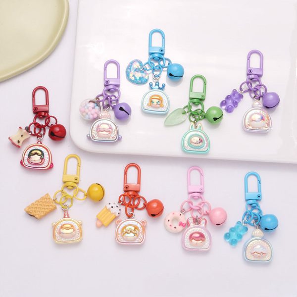 Wholesale Tong Resin Bunny Backpack Keychain Fashion