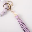 Wholesale Tassel Silicone Wooden Bead Bracelet Keychain Online now