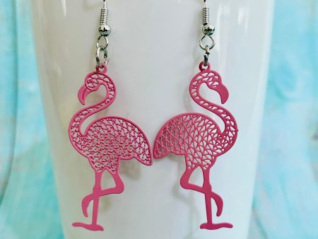 Wholesale 3pair pack Flamingo Fish Cat Dragonfly Metal Sheet Earrings Online