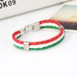 Wholesale Woven Flag Flag Colors Leather Bracelet Online now