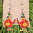 Wholesale 2pairs pack Acrylic Thanksgiving Turkey Pumpkin Earrings For Cheap