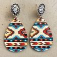 Wholesale 2 Pairs Pack Aztec Metal Wooden Earrings Hot on Sale