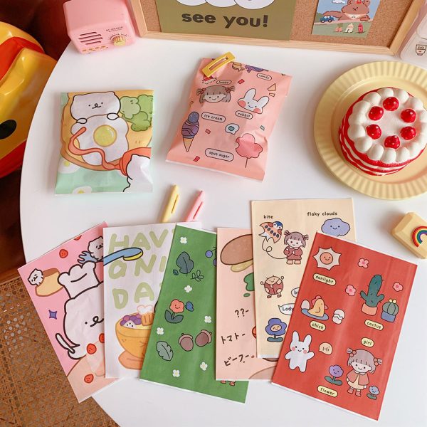 Wholesale Cute Little Bear Snacks, Self Sealing Packaging Bags, Biscuits, Candies, Sub Packaging, Self-adhesive Oil Proof Paper Bags Online now