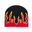 Wholesale Winter Flame Pattern Wool Knitted Hat on Sale