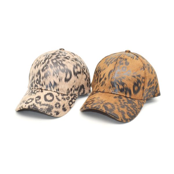 Wholesale Suede Leopard Baseball Cap Discount