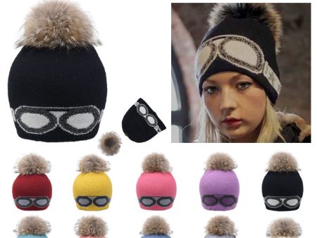 Wholesale Wool Ball Caps, Warm Glasses, Stars, Outdoor Knitted Wool Pullover Hats Discount