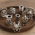 Wholesale Alloy Demon Skull Large Aperture Beads DIY Keychain Accessories Beads Fashion