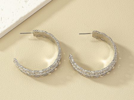 Wholesale Textured Diamond Alloy Earrings on Sale