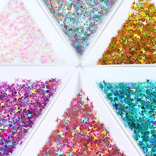 Wholesale Star Nail Art PET Decorations Online