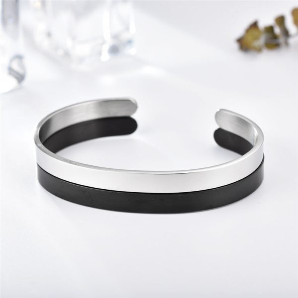 Wholesale Type C Open Stainless Steel Titanium Steel Bracelet Sale