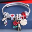 Wholesale Stainless Steel Wire Crystal Sunflower Lipstick Pearl Tassel Bracelet Cheap