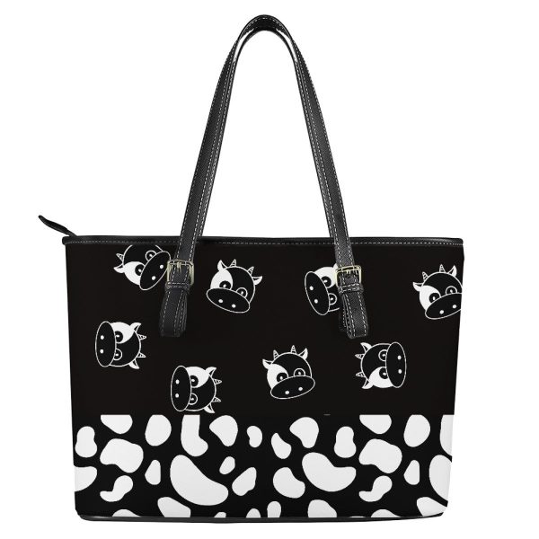 Wholesale Cow Pattern Women s PU Handbags Cheap