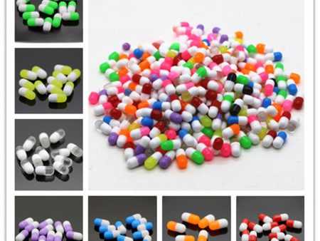 Wholesale 100PCS Dummy Capsule Resin Beads on Sale