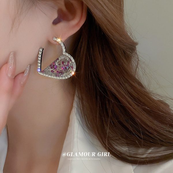 Wholesale Diamond Heart Resin Earrings For Cheap