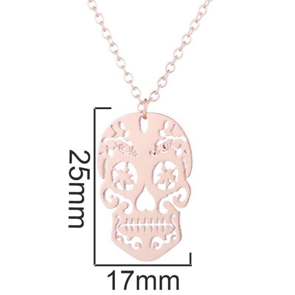 Wholesale Vintage Terror Skull Head Stainless Steel Necklace Hot on Sale