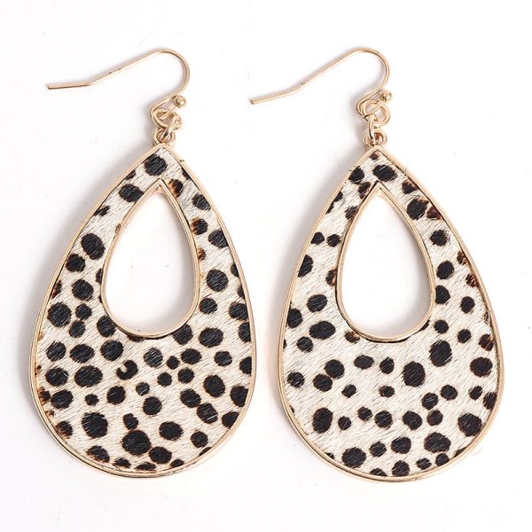 Wholesale Water Droplet Hollow Metal Earrings Fashion