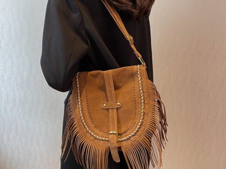 Wholesale PU Vintage Tassel Ethnic Shoulder Bag Online Sale