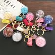 Wholesale Transparent Star Quicksand Ball Acrylic Pentagram Keychains on Sale