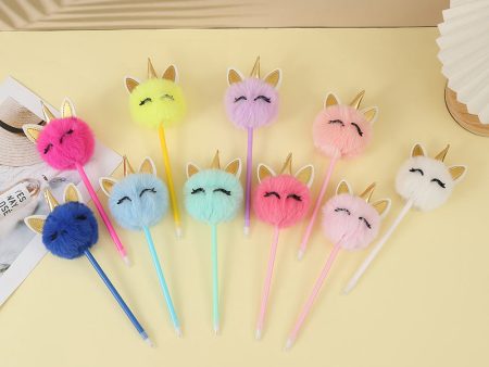 Wholesale Unicorn Plastic Plush Cartoon Ballpoint Pen Online Sale