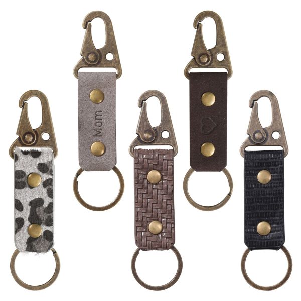 Wholesale Vintage Style Leopard Woven Keychains Cheap