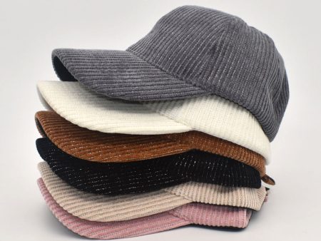 Wholesale Striped Corduroy Baseball Cap For Sale