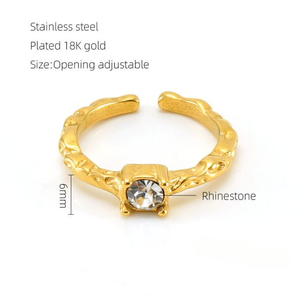 Wholesale Titanium Steel Diamond Rings Fashion