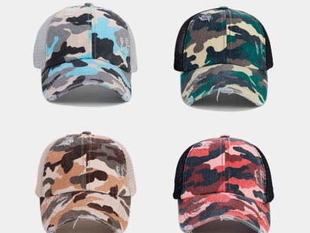 Wholesale Camouflage Hole Washing Cotton Baseball Cap Online Hot Sale