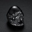 Wholesale Vintage Zombie Skull Titanium Steel Ring Online Sale