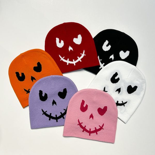 Wholesale Acrylic Halloween Smiling Face Woolen Hats Online now