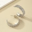 Wholesale Textured Diamond Alloy Earrings on Sale