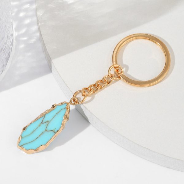 Wholesale Turquoise Water Drop Key Chain Online now