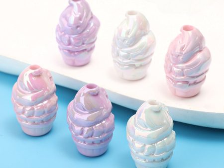 Wholesale 100PCS Acrylic Ice Cream Cake Beads Online