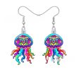 Wholesale 10PCS PAIRS Cartoon Jellyfish Acrylic Earrings Supply