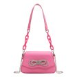 Wholesale Pink PU Small Square Bag Simple Crossbody Bag on Sale