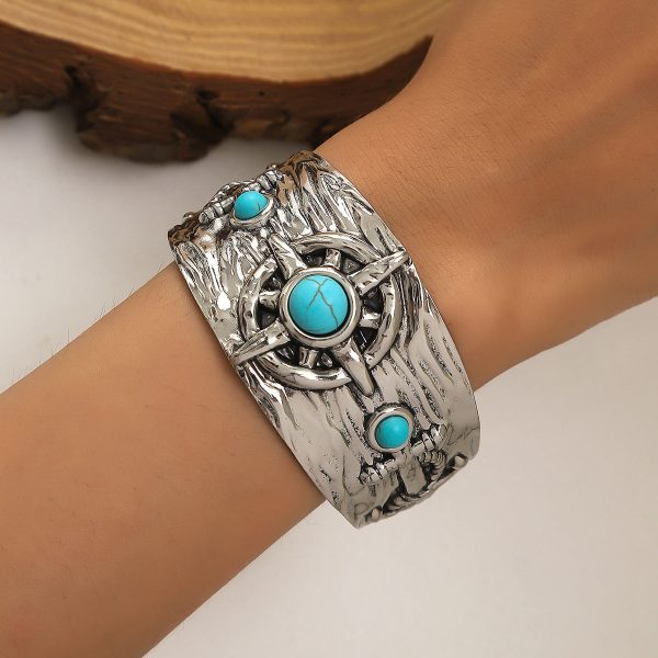 Wholesale Vintage Engraved Iron Bracelet Online Hot Sale