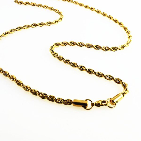 Wholesale Twist Chain Gold Titanium Steel Necklaces Supply